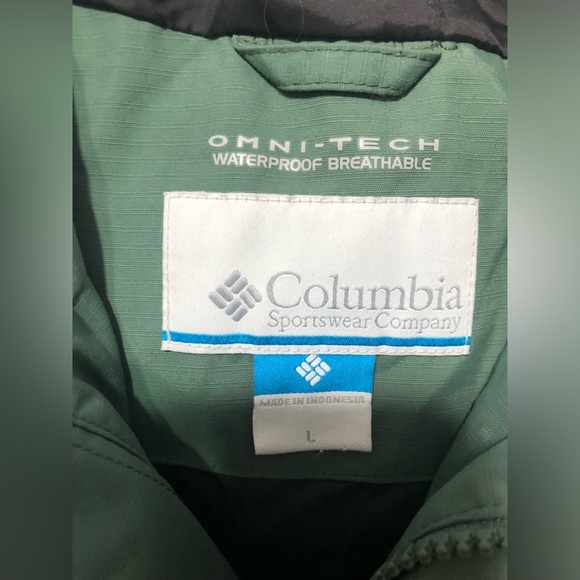 Columbia Green Waterproof Breathable Men’s Coat size L - Picture 5 of 5